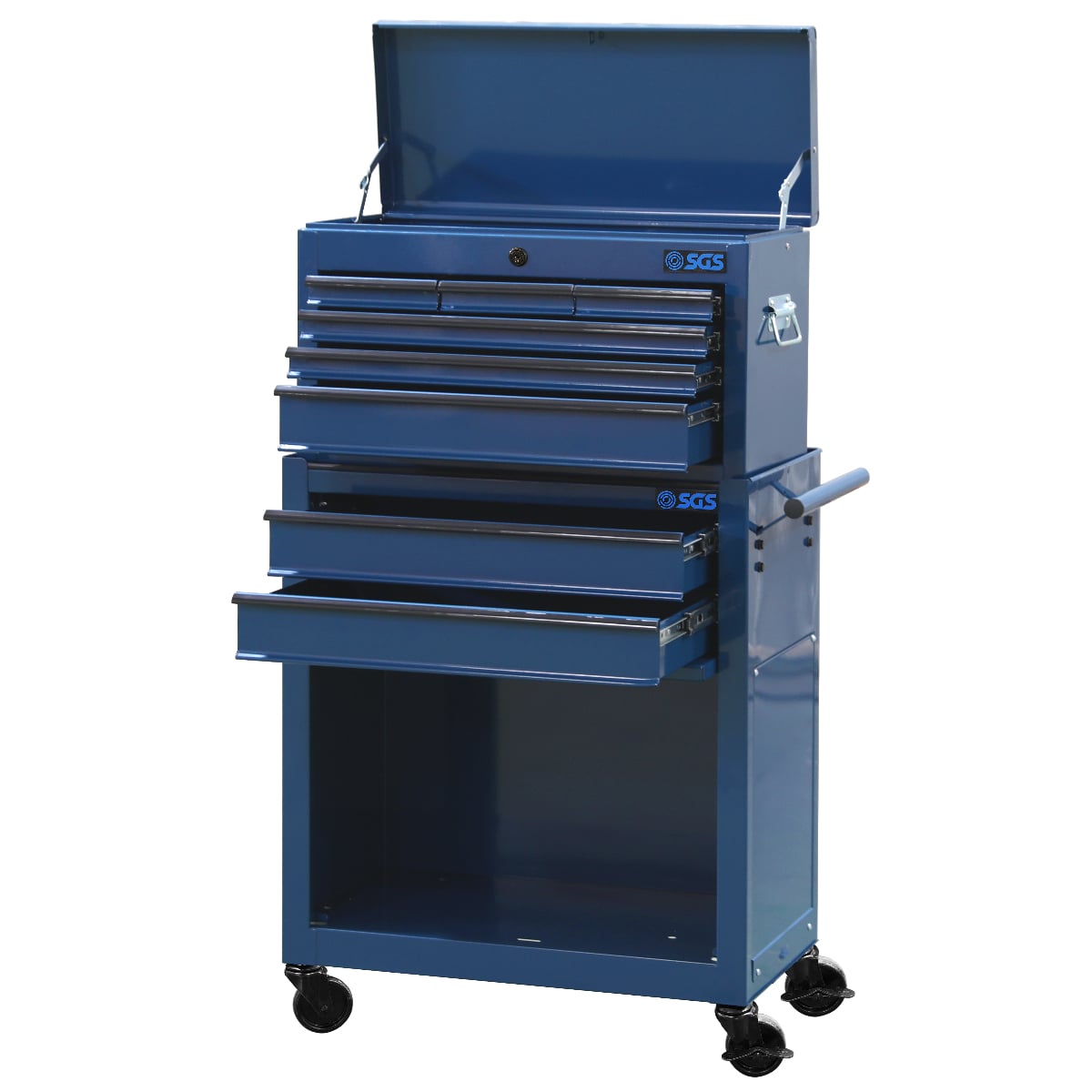 SGS Mechanics 8 Drawer Tool Box Chest & Roller Cabinet | Blue